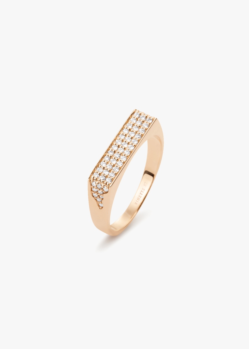 baguette diamond signet ring