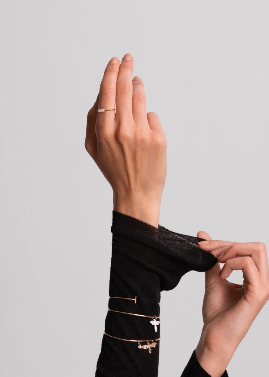 mini straw diamond  ring