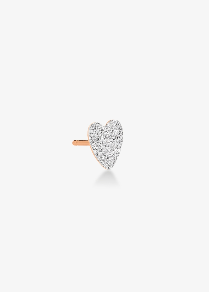 solo angele diamond heart stud