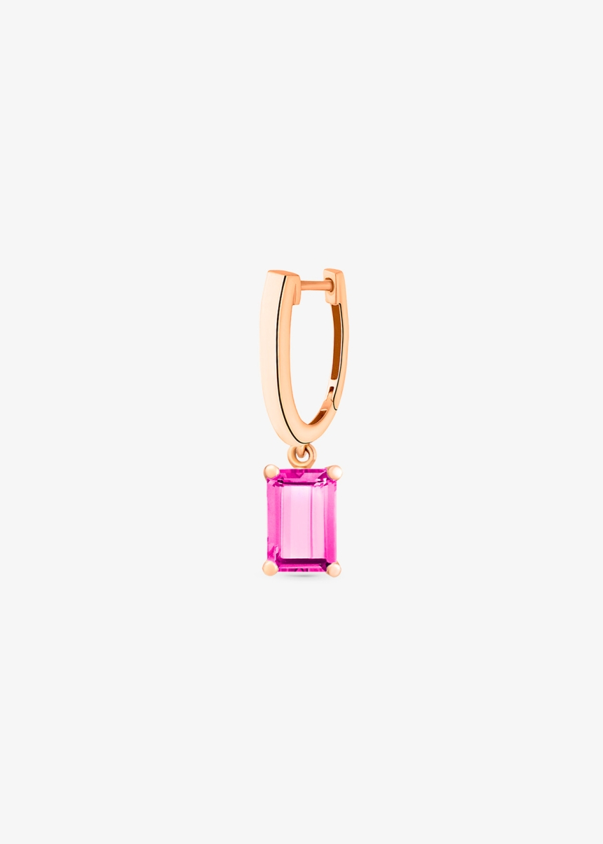solo cocktail pink topaz hoop