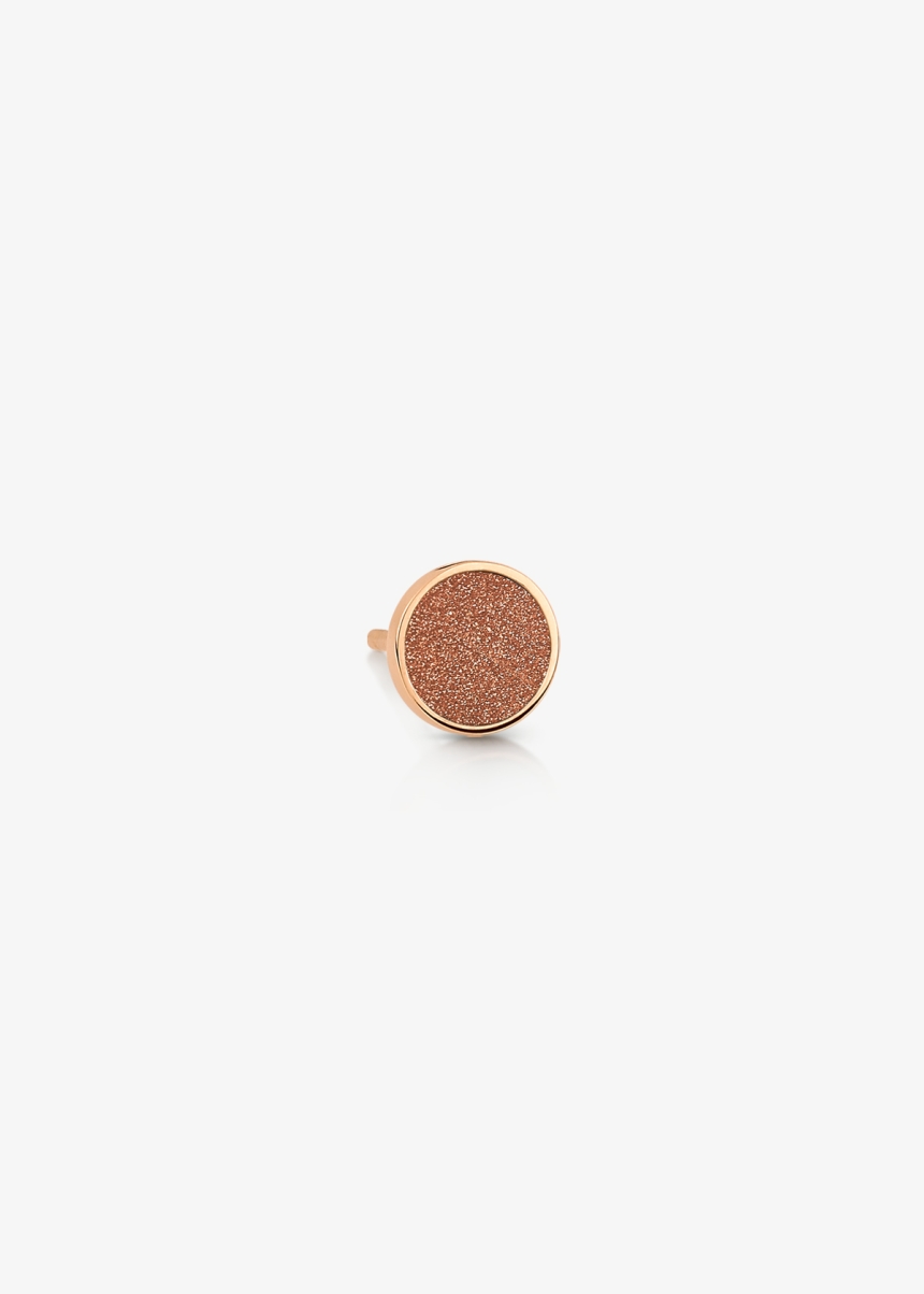 solo ever gold sandstone disc stud