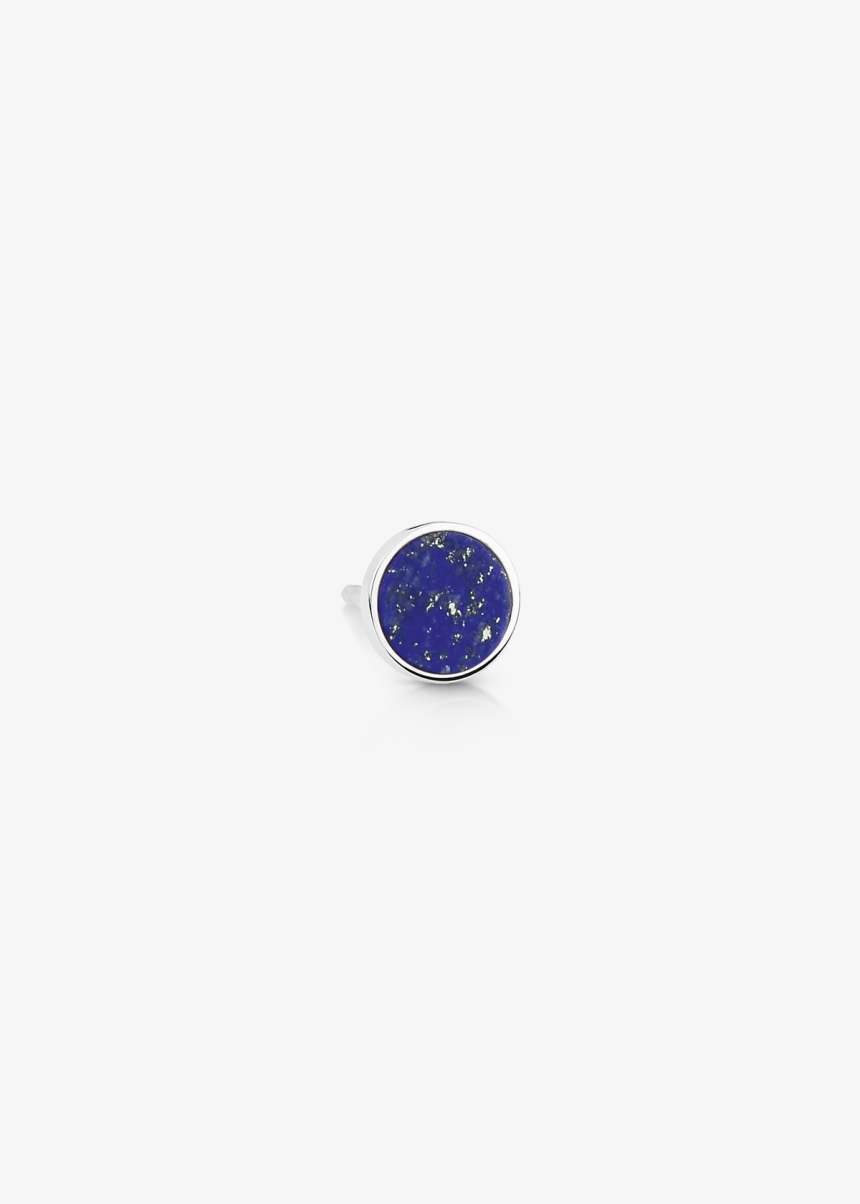 solo ever lapis white gold disc stud