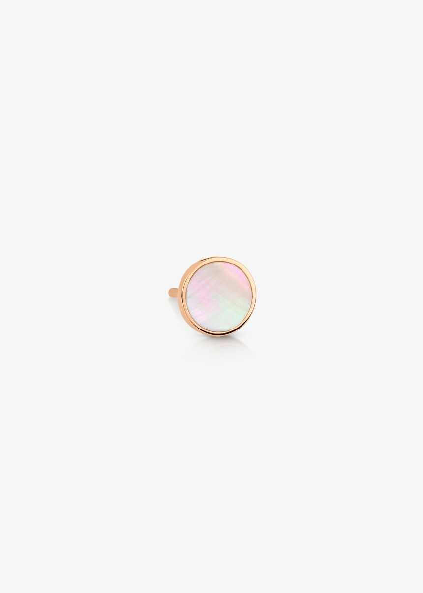 solo ever pink MOP disc stud