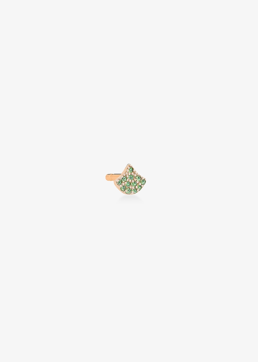 tiny tsavorite koi solo stud