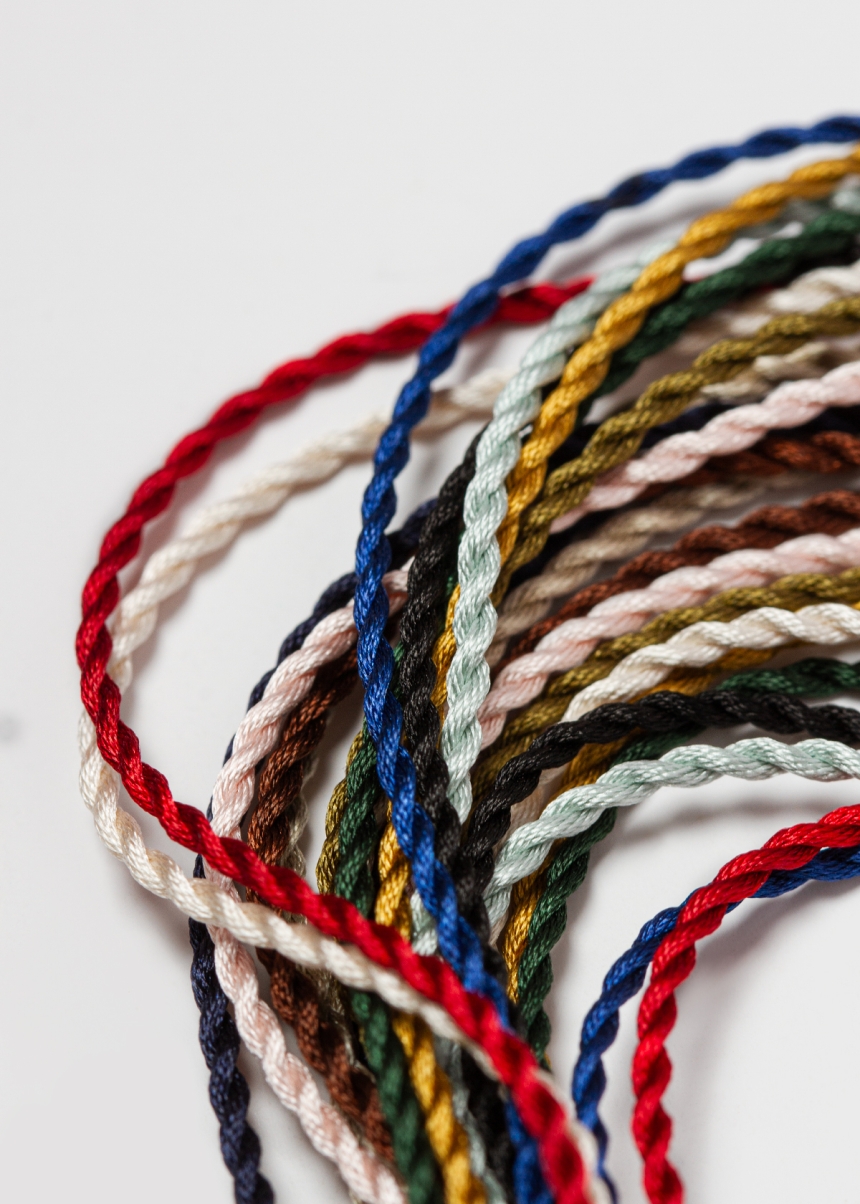 greige silk cord