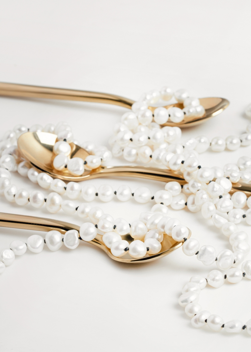 XL pearl sautoir black cordon