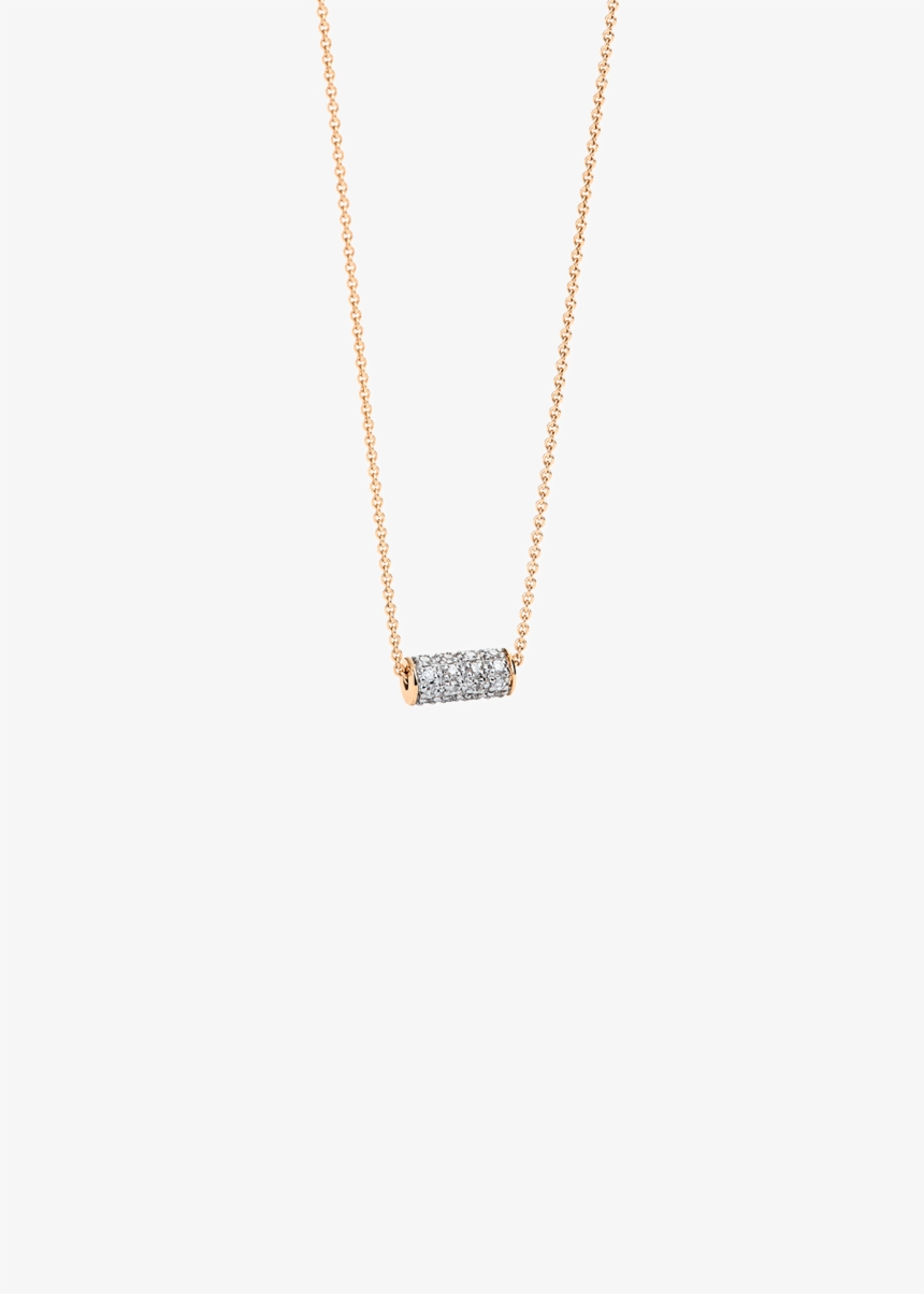 mini straw diamond necklace